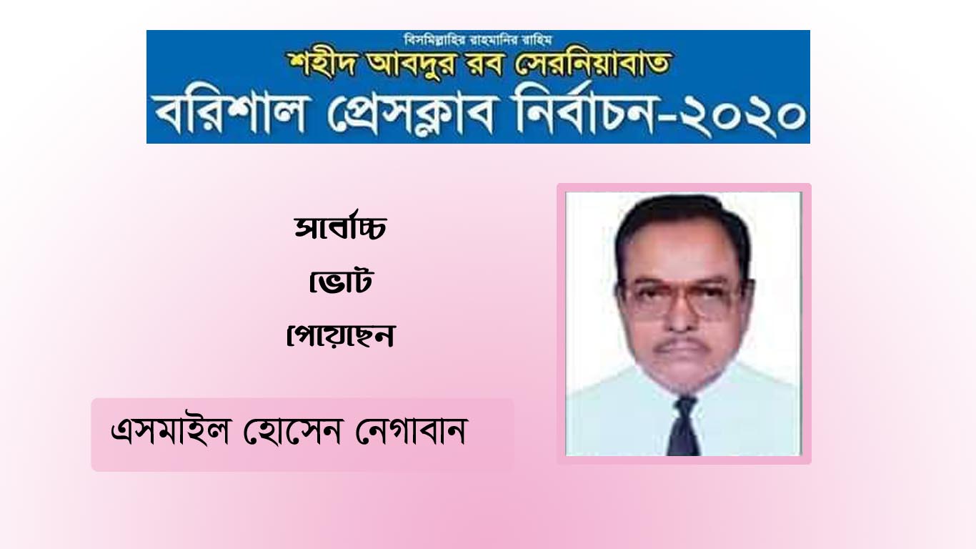 সর্বোচ্চ ভোট পেয়েছেন ইসমাইল হোসেন নেগাবান