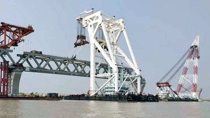পদ্মা সেতুর ৩ সহস্রাধিক মিটার দৃশ্যমান