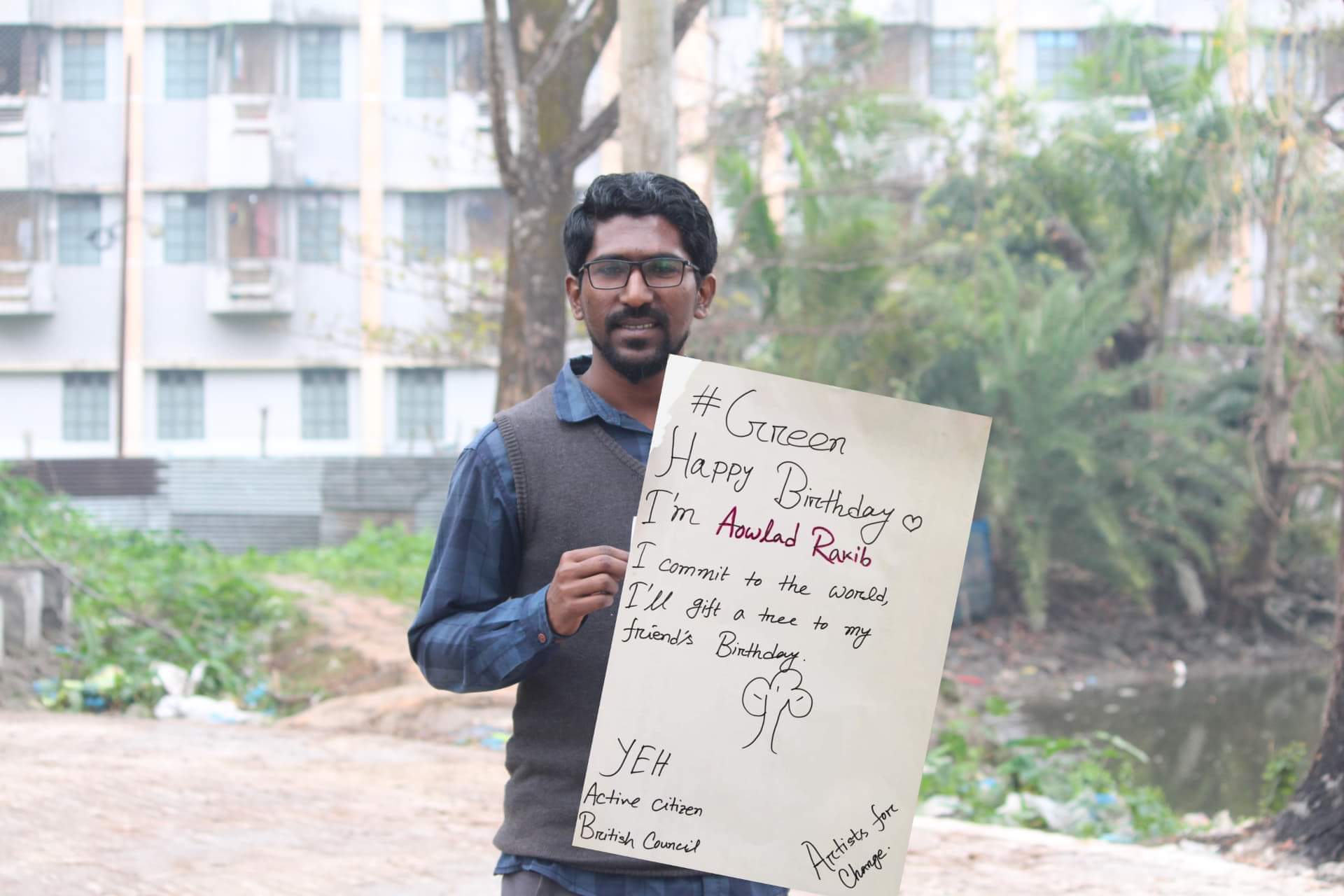 পৃথিবীকে বাঁচাতে ‘গ্রিন হ্যাপি বার্থডে’