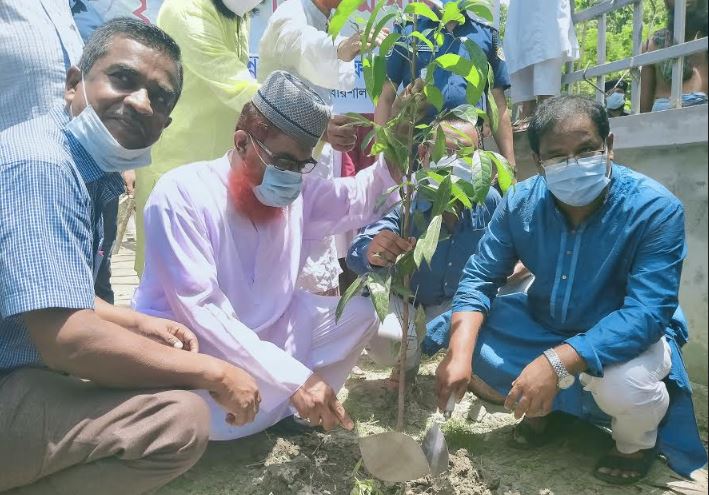 বাবুগঞ্জে স্বরাষ্ট্র মন্ত্রনালয়ের যুগ্ম-সচিব ড. হারুন অর রশিদ বিশ্বাসের বৃক্ষ রোপন