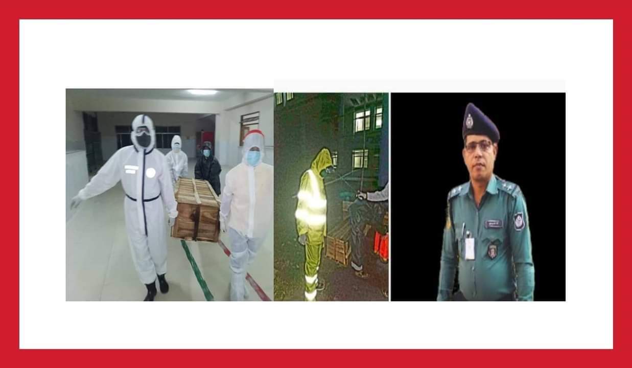 করোনাযোদ্ধা হিসেবে পুলিশ কমিশনারের পুরস্কারপ্রাপ্ত নাজমুল করোনা আক্রান্ত