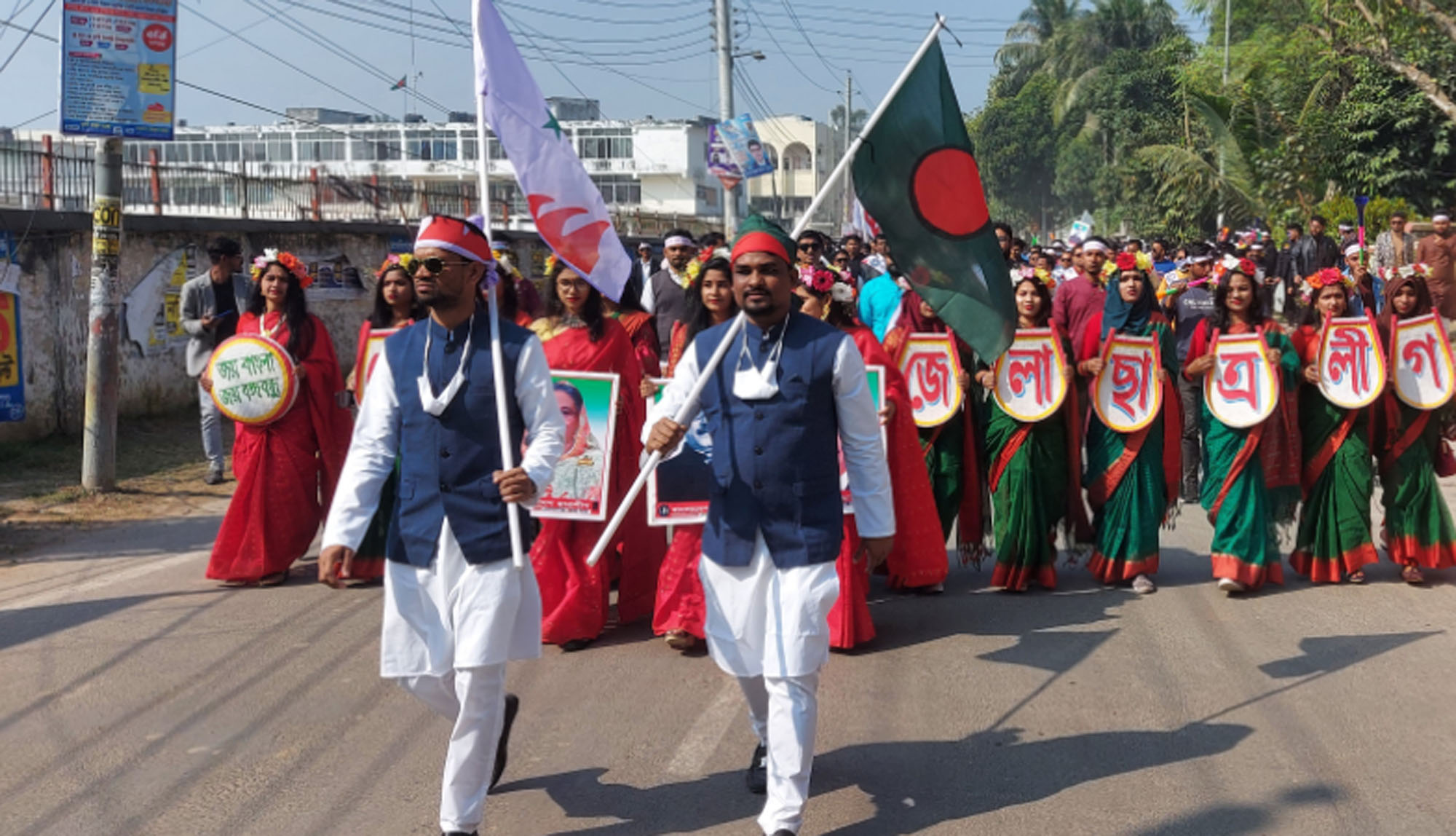 ছাত্রলীগের বার্ষিকী উপলক্ষে গোপালগঞ্জে বর্ণাঢ্য শোভাযাত্রা