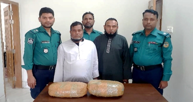 বরিশালে ৪ কেজি গাঁজাসহ দুই মাদক কারবারি আটক