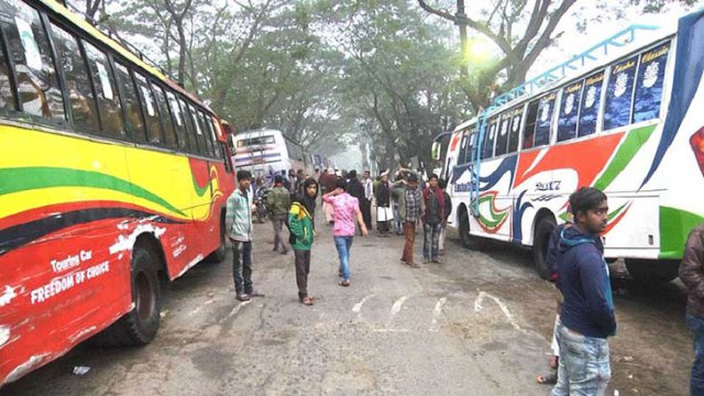 বরিশালে ৮ দিন পর বাস চলাচল স্বাভাবিক
