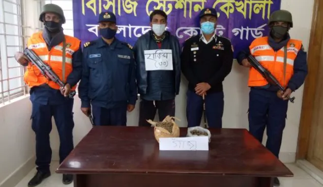 কোষ্টগার্ড কর্তৃক গাঁজাসহ আটক-১