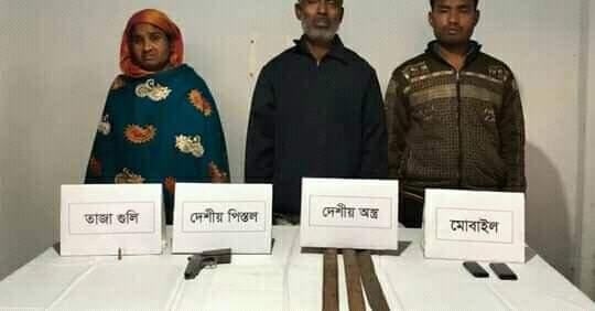 রংপুরে অপহরণ করে টাকা দাবি, অস্ত্রসহ  আটক তিন