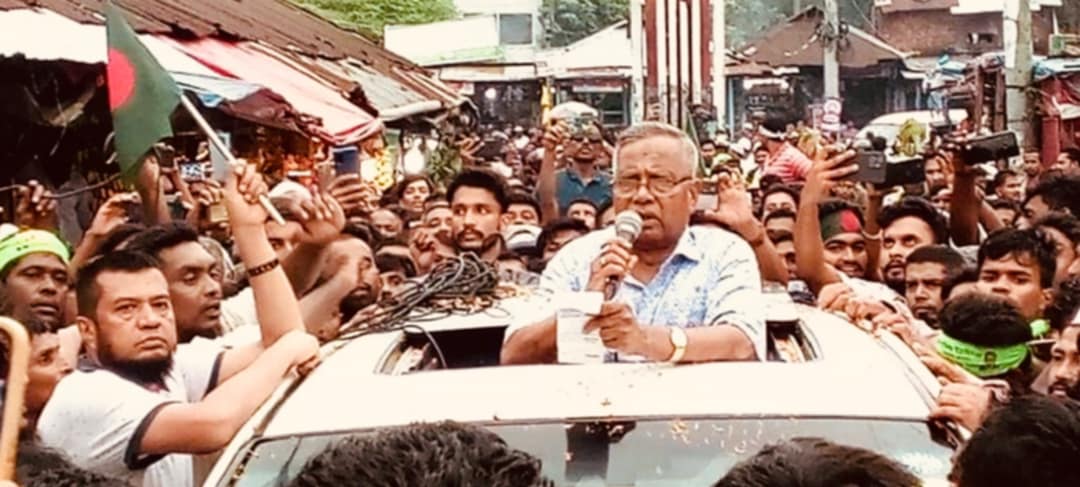 ভোলা ২ আসনের সাবেক এমপি হাফিজ ইব্রাহিমের আগমনে বোরহানউদ্দিন ও দৌলতখান জনসমুদ্রে পরিণত