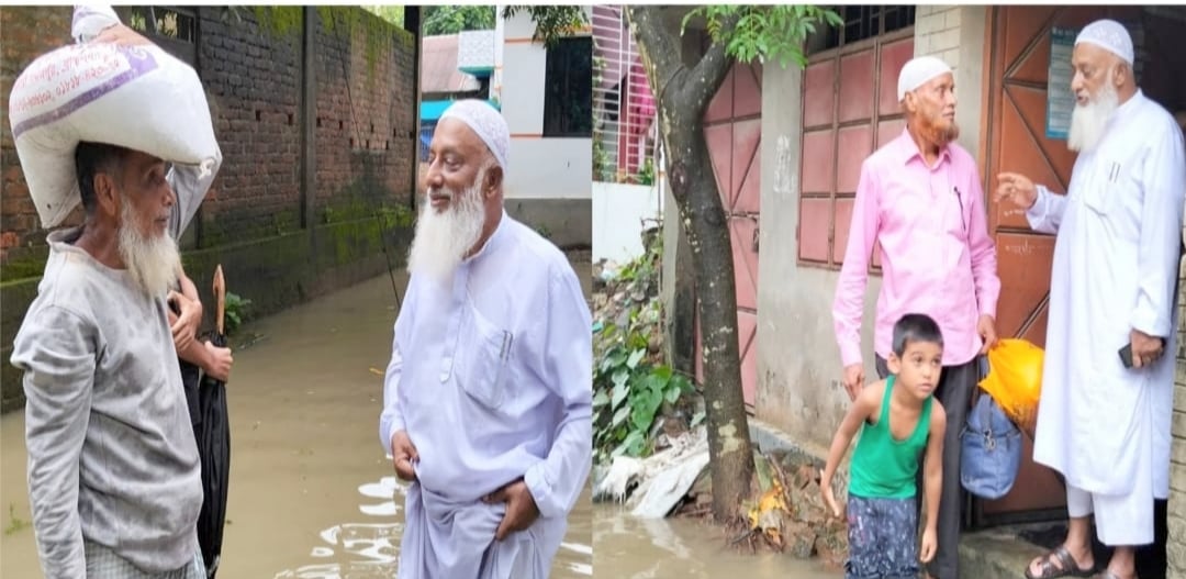কুমিল্লা চৌদ্দগ্রামে পানিবন্দি পরিবারের পাশে জামায়াতে ইসলামী
