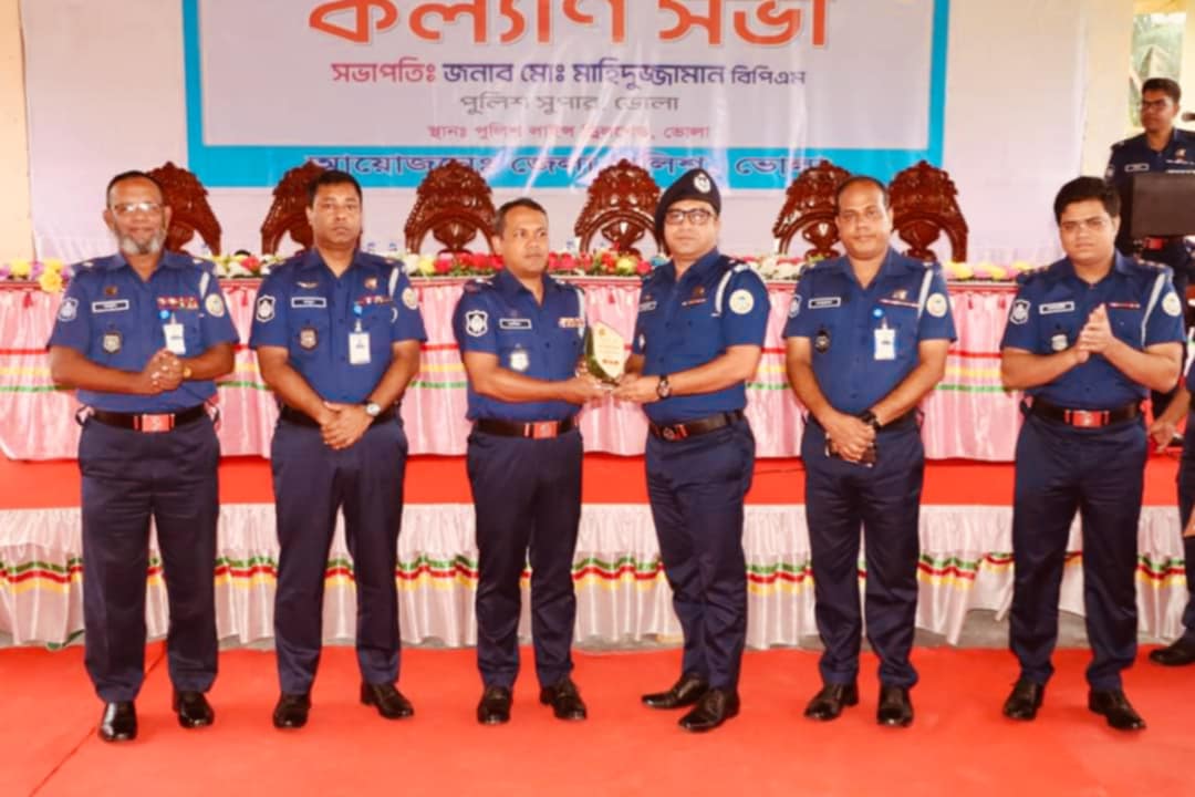 ভোলা জেলার শ্রেষ্ঠ ওসি হিসেবে নির্বাচিত হলেন বোরহানউদ্দিন থানার ওসি জাব্বারুল ইসলাম