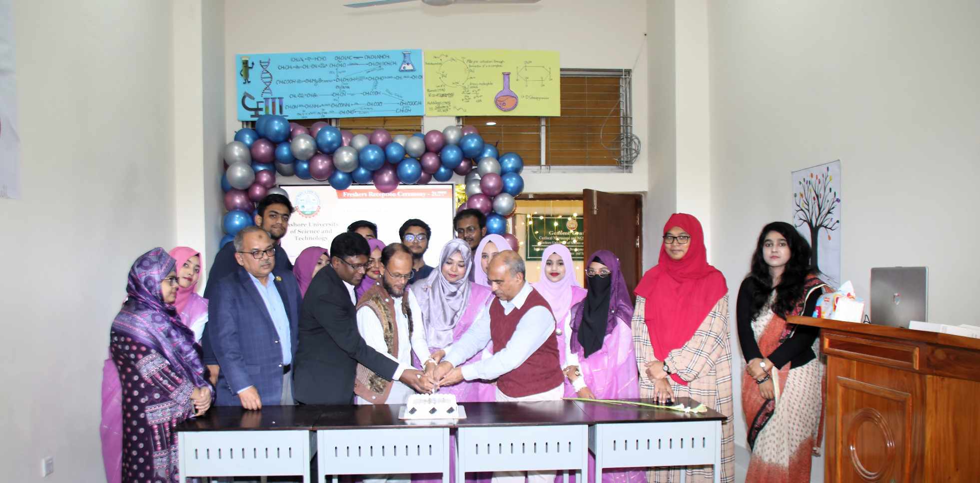 প্রথম ব্যাচকে বরণ করলো যবিপ্রবির বিএমবি বিভাগ