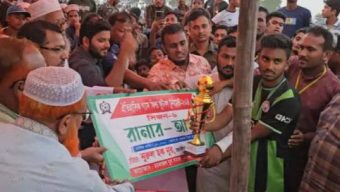 গলাচিপার চরকাজলে গ্যাস ফিল্ড টুর্নামেন্ট ফাইনাল খেলায় পুরষ্কার বিতরণ