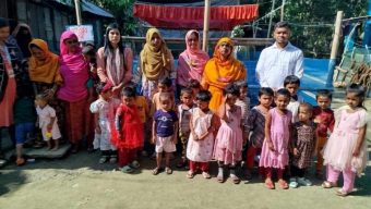 তালতলীতে সিআইপিআরবি’র আঁচল স্কুল পরিদর্শন করলেন ইউএনও উম্মে সালমা