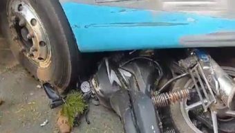 গলাচিপায় মোটরসাইকেল ও বাস মুখোমুখি সংঘর্ষ, আহত আঠারো