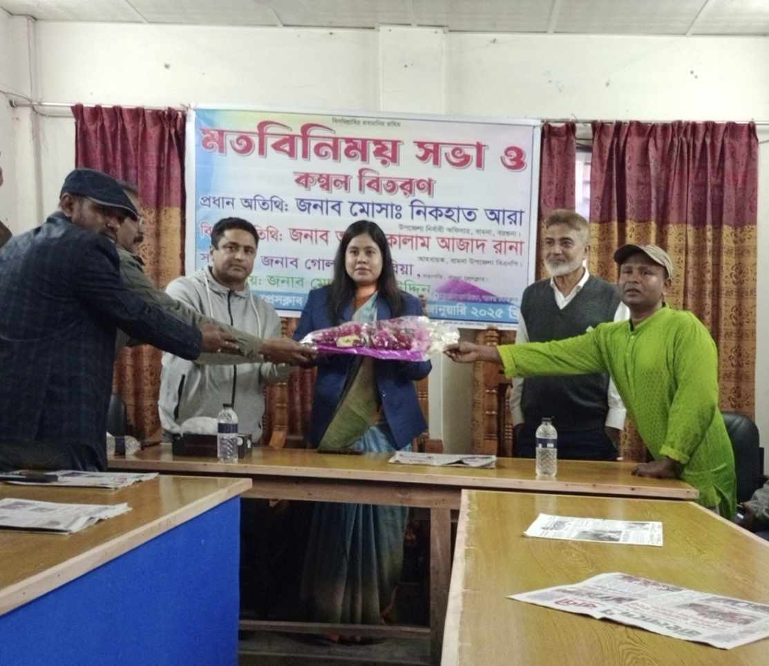 সাংবাদিকদের সাথে নবাগত ইউএনও’র মাতবিনিময়