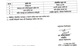 ববি’তে শেখ হাসিনার পরিবারের সদস্যদের নামের তিন হল ও লাইব্রেরির নাম পরিবর্তন