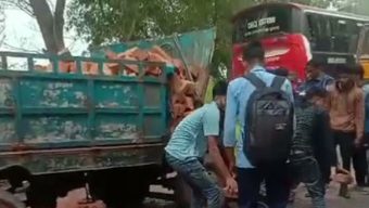 গোপালগঞ্জে বাস ও ট্রলির মুখোমুখি সংঘর্ষে নিহত-১, আহত-১০