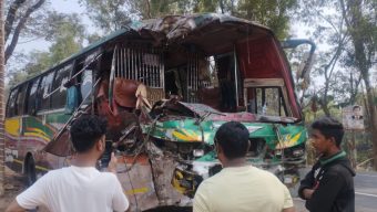 গোপালগঞ্জের কাশিয়ানীতে দুটি বাসের সংঘর্ষে নিহত-২, আহত-১০