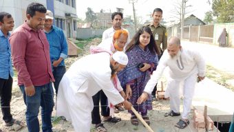 বামনা ঈদগাঁহ মাঠের কাজের শুভ উদ্বোধন