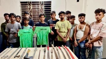 নদীতে সেনা অভিযান: ১৬ জন অস্ত্রসহ আটক