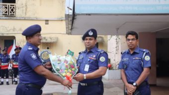 ভোলা সদর মডেল থানা বার্ষিক পরিদর্শন করলেন এসপি শরিফুল হক