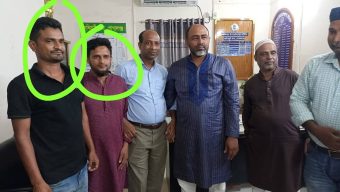 ছাত্রলীগ নেতাদের নিয়ে ওসির সাথে সাক্ষাৎ করলেন স্বেচ্ছাসেবকদল নেতা