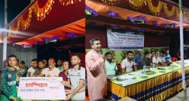 রাত্রিকালীন ক্রিকেটে চমক, গলাচিপায় ফাইনাল খেলা ও পুরস্কার বিতরণে জনতার ভিড়