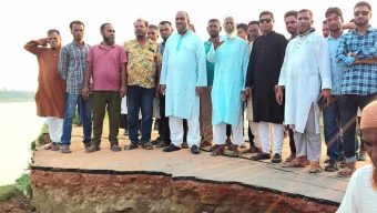 বালাগঞ্জে কুশিয়ারা নদী ভাঙ্গন এলাকা পরিদর্শনে আব্দুল কাইয়ুম চৌধুরী
