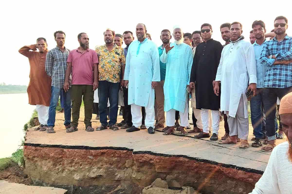 বালাগঞ্জে কুশিয়ারা নদী ভাঙ্গন এলাকা পরিদর্শনে আব্দুল কাইয়ুম চৌধুরী