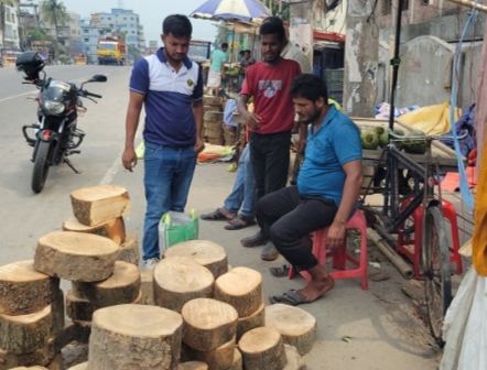 গলাচিপায় কোরবানি ঘিরে তেঁতুল গাছের খাটিয়ার বিক্রি বেড়েছে