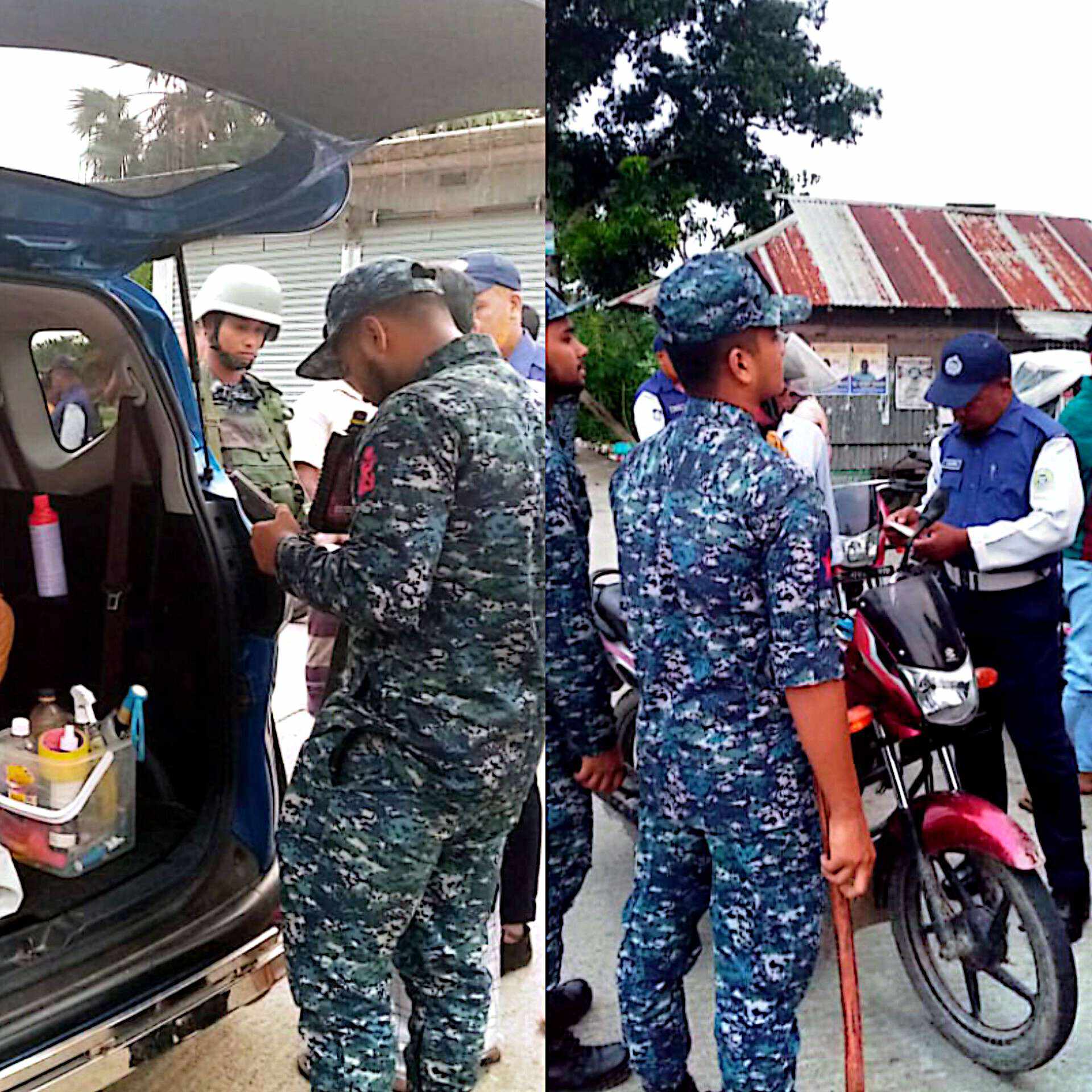 আসন্ন ঈদ উপলক্ষ্যে যৌথবাহিনী চেকপোষ্ট স্থাপন